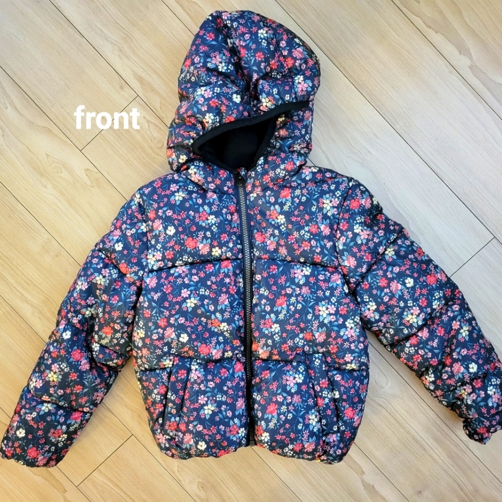 Old Navy Small Floral Printed Puffer Jacket